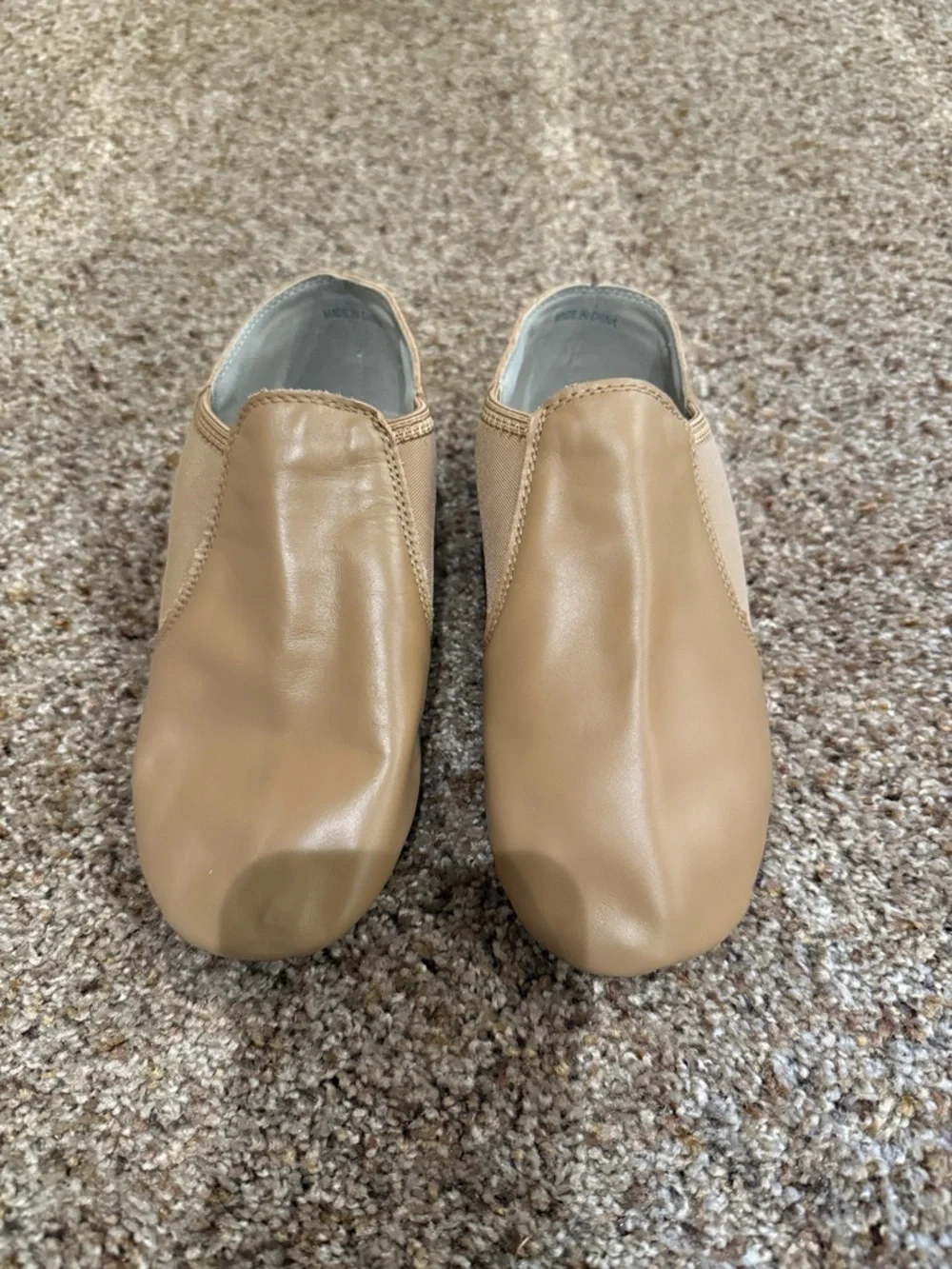 Kids Slip-On Dance Shoes in Tan